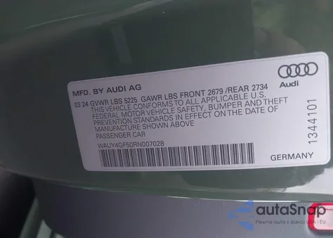 2024 Audi S5 Cabriolet Prestige Tfsi Quattro Tiptronic из США, поврежденный, VIN WAUY4GF50RN007028